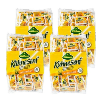 Kühne - Medium Hot Mustard - 4x (150x 10g)