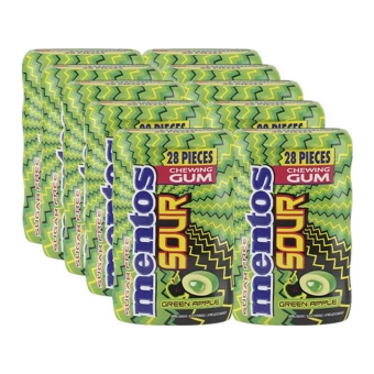 Mentos - Sour Gum Green Apple Sugar Free - 10x 28 pcs