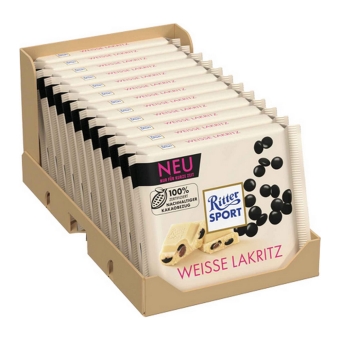 Ritter Sport - Licorice White Chocolate - 12x 100g