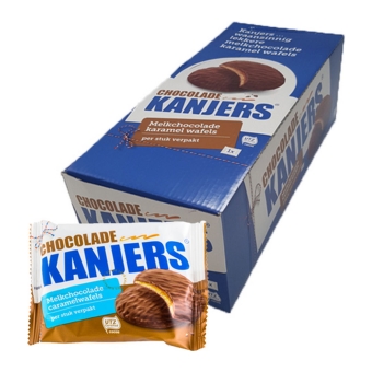 Kanjers - Chocolate Caramel Waffles - 24 pcs