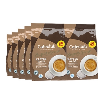 Caféclub - Supercreme Coffee Pads Dark Roast - 10x 36 pads