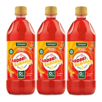 Slimpie - Strawberry Banana Kids Lemonade syrup - 3x 580ml