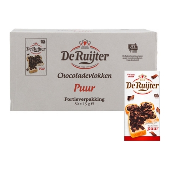De Ruijter - Chocolate flakes dark - 80x 15g