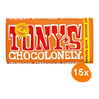 Tony's Chocolonely - Milk Caramel sea salt - 15x 180g