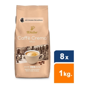 Tchibo - Caffè Crema Mild Beans - 8x 1 kg