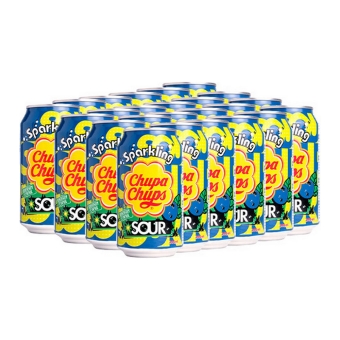 Chupa Chups - Sparkling Sour Blueberry Soda - 24x 345ml