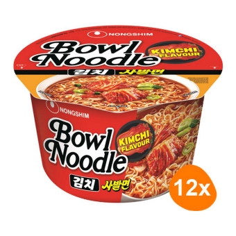 Nongshim - Instant Bowl Noodles Shin Kimchi - 12 Bowls