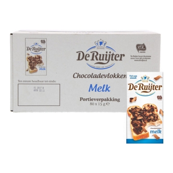 De Ruijter - Chocolate flakes milk - 80x 15g