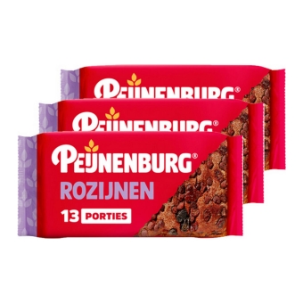 Peijnenburg - Ontbijtkoek / Breakfast cake Raisins - 3x 465g