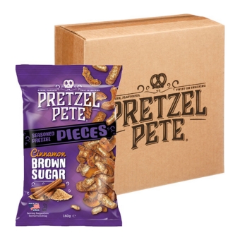 Pretzel Pete - Cinnamon Brown Sugar Pretzel Pieces - 8x 160g