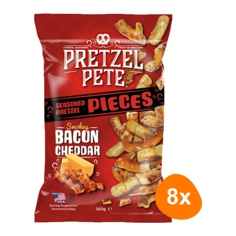 Pretzel Pete - Smokey Bacon Chedder Pretzel Pieces - 8x 160g