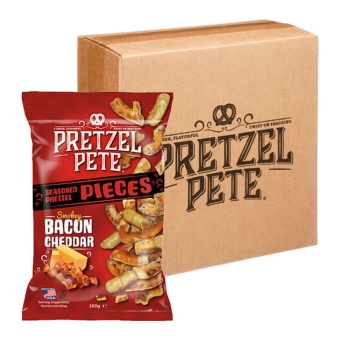 Pretzel Pete - Smokey Bacon Chedder Pretzel Pieces - 8x 160g