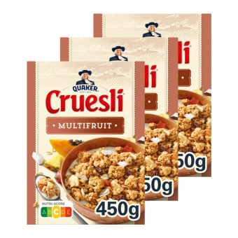 Quaker - Cruesli Multifruit - 3x 450g