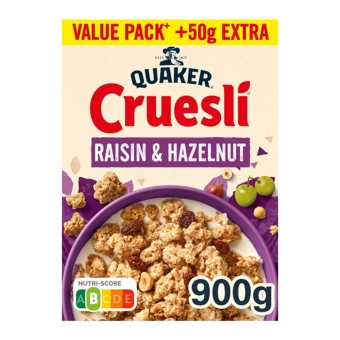 Quaker - Cruesli Raisin & Hazelnut - 900g