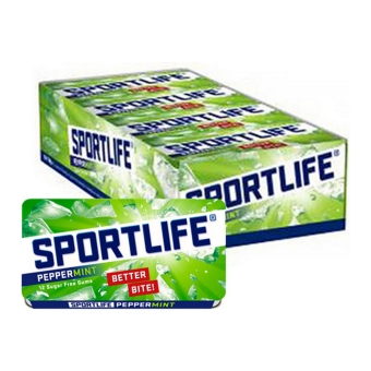 Sportlife - Peppermint Chewing Gum Sugarfree - 24x 12 pcs