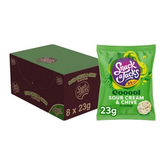 Snack a Jacks - Rice Cake Sour Cream & Chive - 8x 23g