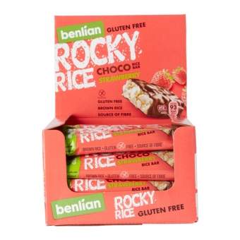 Benlian - Rocky Rice Choco Strawberry - 20 Bars