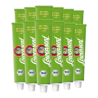 Löwensenf - Mustard Medium Hot (Mild) BIO - 12x 200ml