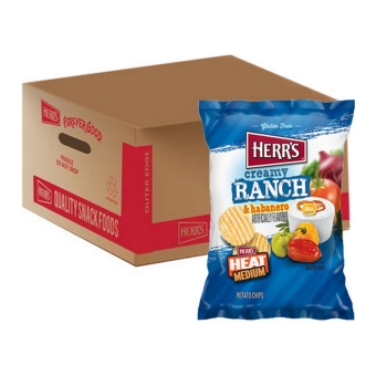 Herr's - Creamy Ranch & Habanero Ripple Potato Chips - 12x 170g