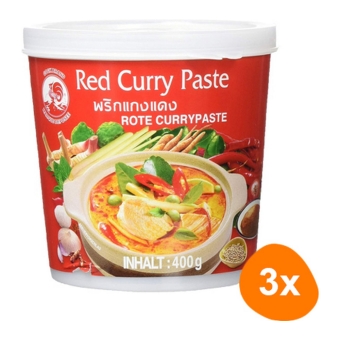 Cock Brand - Red Curry Paste - 3x 400g