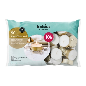 Bolsius - VALUE PACK - Maxi Tea Lights - 10 hours - 250 pieces