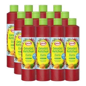 Hela - Curry Spice Ketchup Delikat light (30% Less Sugar) - 12x 800ml