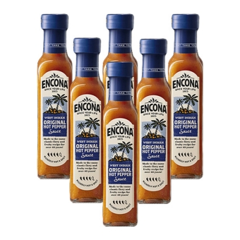 Encona - West Indian Original Hot Pepper Sauce - 6x 142ml