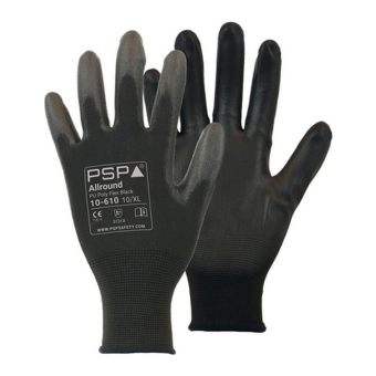PSP - 10-610 PU Zwart Werkhandschoen 12 Paar Maat 7/S - Per stuk