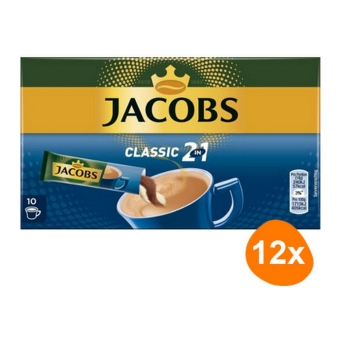 Jacobs - Classic 2in1 Sticks Instant Coffee - 12x 10 sticks