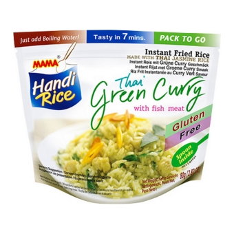 Mama Handi Rice - Instant Fried Rice Thai Green Curry with Fish Meat - 10 bags