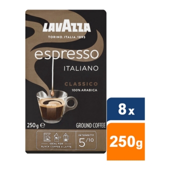 Lavazza - Espresso Italiano Classico Ground Coffee - 8x 250g
