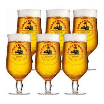 Birra Moretti - Beerglass 500ml - Set of 6