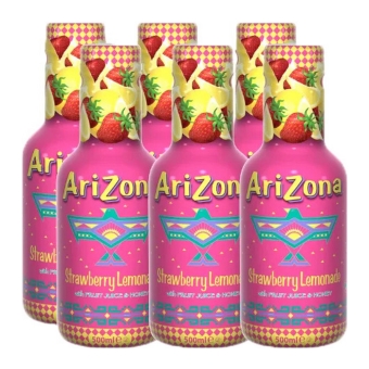Arizona - Strawberry Lemonade with Fruit Juice & Honey - 6x 500ml