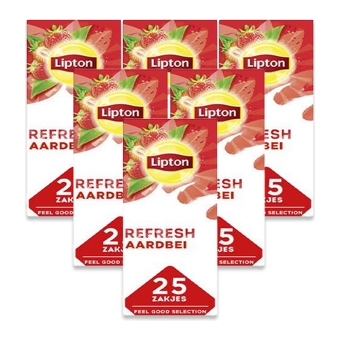 Lipton - Feel Good Selection Black Tea Strawberry - 6x 25 Tea bags