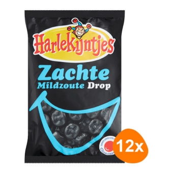 Harlekijntjes - Soft Slightly Salty Licorice - 12x 300g