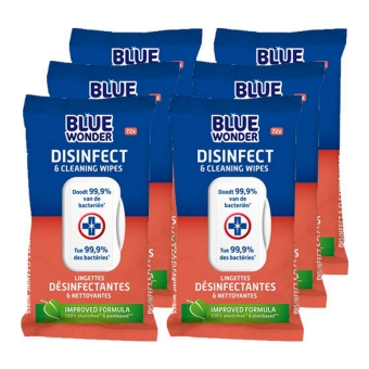 Blue Wonder - Hygienic Wipes - 6x 72 wipes