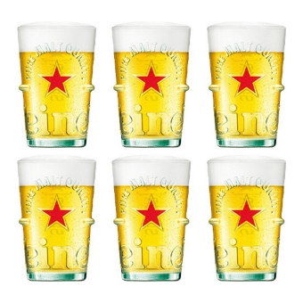 Heineken - Beerglass "Silver" 500ml - Set of 6