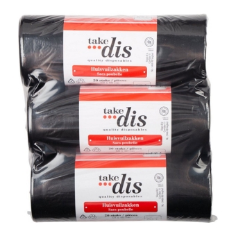 Take Dis - Garbage Bag Grey 60ltr- 3x 20 Bags