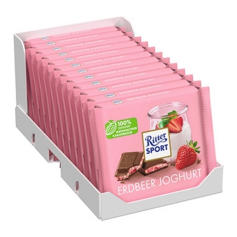 Ritter Sport - Strawberry Yogurt - 12x 100g