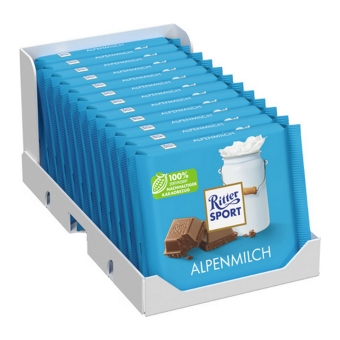 Ritter Sport - Alpine Milk Chocolate - 12x 100g