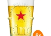 Heineken - Beerglass "Silver" 500ml - Set of 6