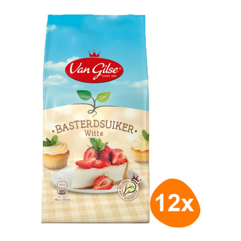 Van Gilse - White Caster Sugar - 12x 600g