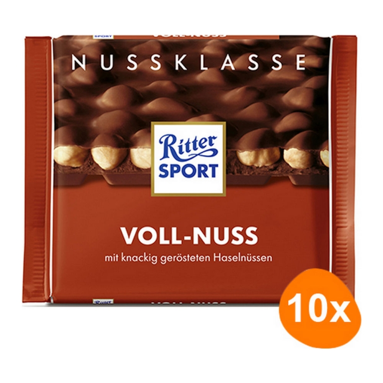Ritter Sport - Whole Hazelnuts - 10x 100g