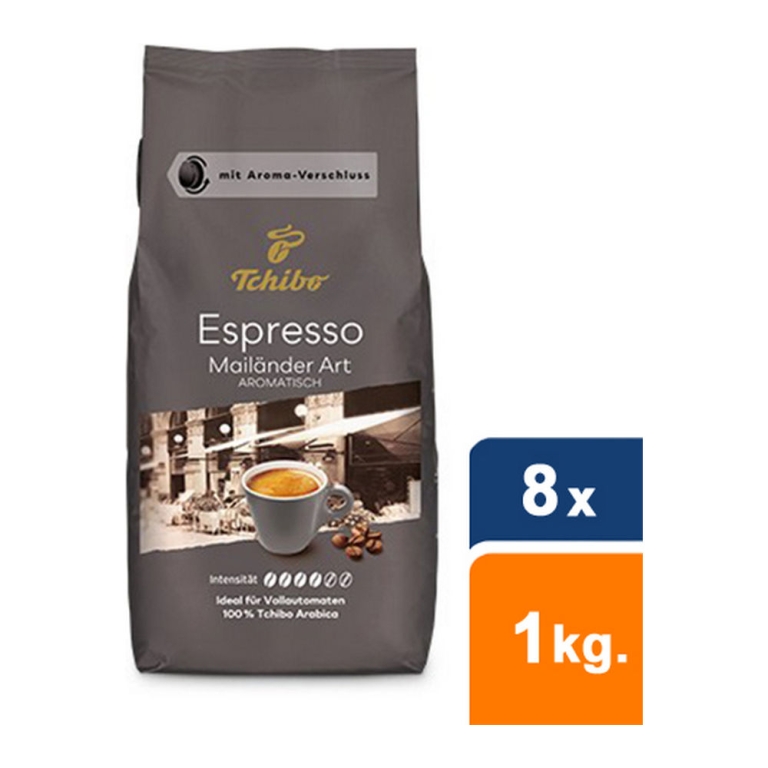 Tchibo - Espresso Mailänder Art Beans - 8x 1 kg