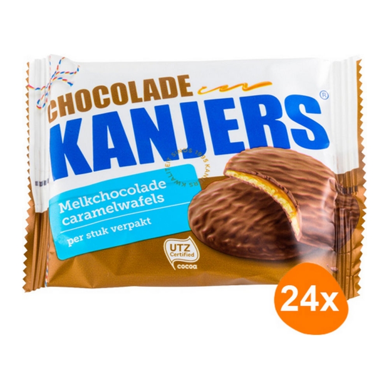 Kanjers - Chocolate Caramel Waffles - 24 pcs