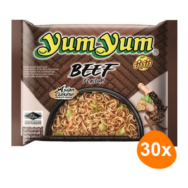 Yum Yum - Instant Noodles Beef - 30 bags