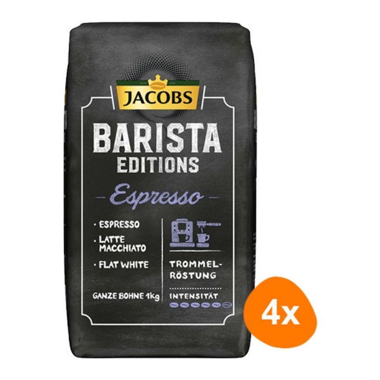 Jacobs - Barista Editions Espresso Beans - 4x 1kg