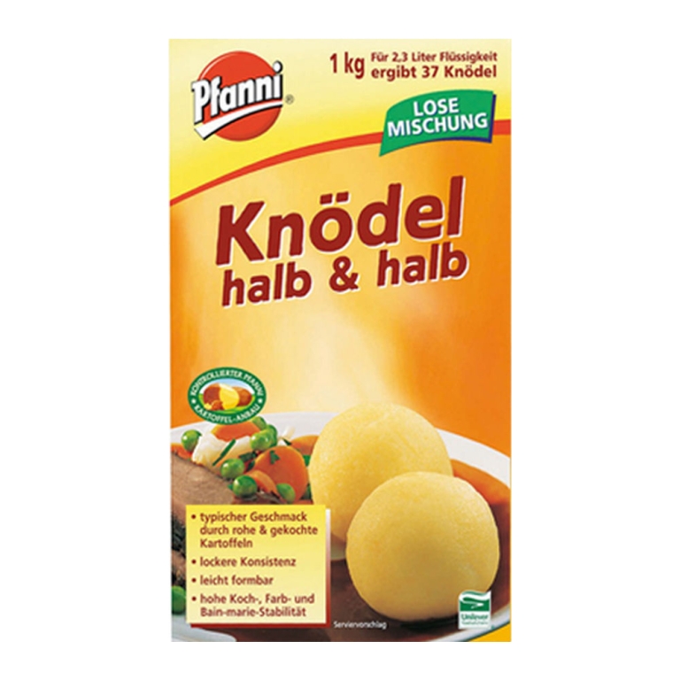 Pfanni - Potato Dumplings (Knödel) Half & Half - 1kg