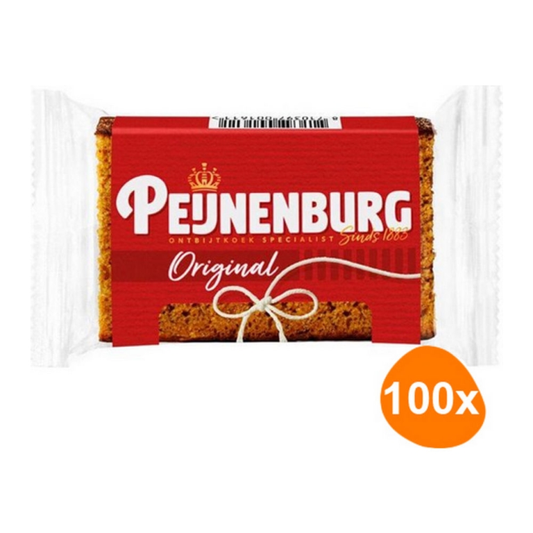 Peijnenburg - Ontbijtkoek / Breakfast cake (individually packed) - 100x 28g