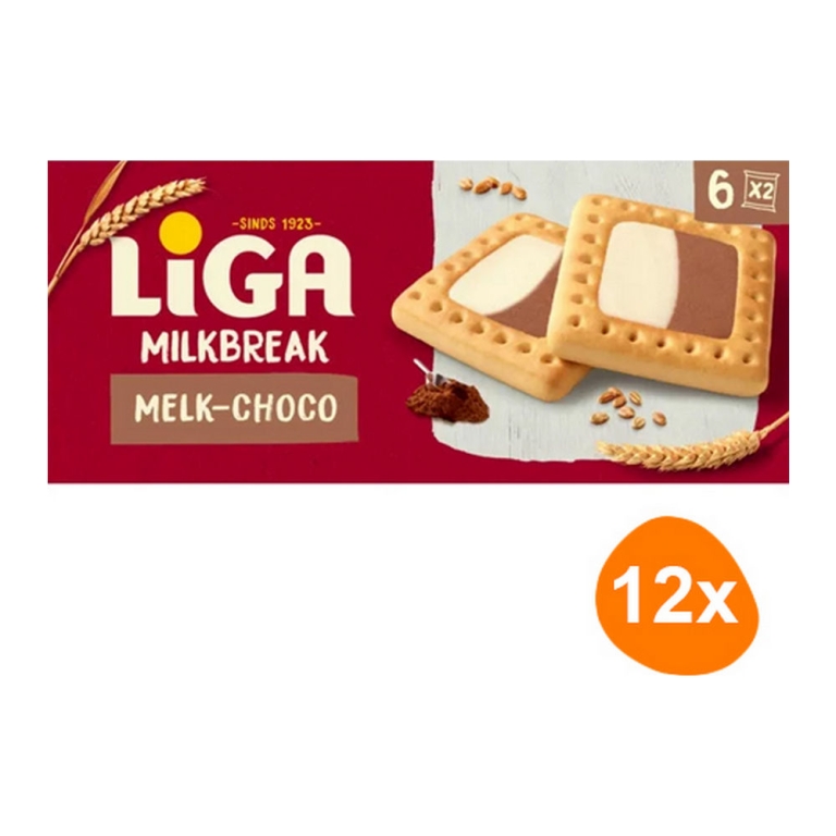 Liga - Milkbreak Duo Milk Choco - 12x 245g